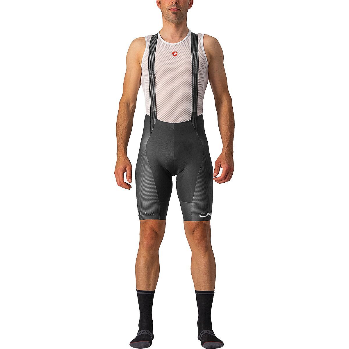 Castelli Free Aero RC Pro Bib Short - Men's Dark Gray/White, 3XL