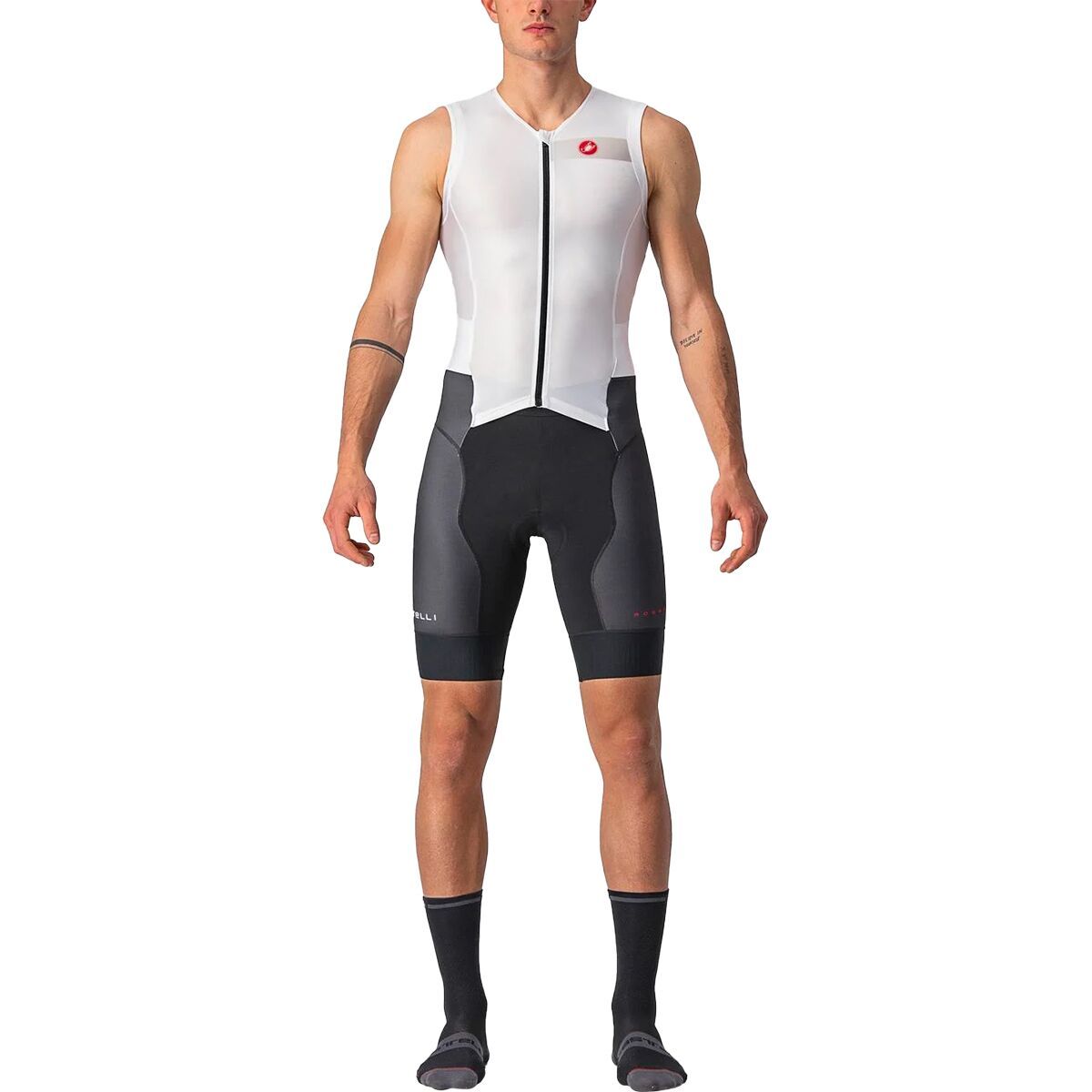 Castelli Free Sanremo 2 Sleeveless Tri Suit - Men's White/Black2, XL