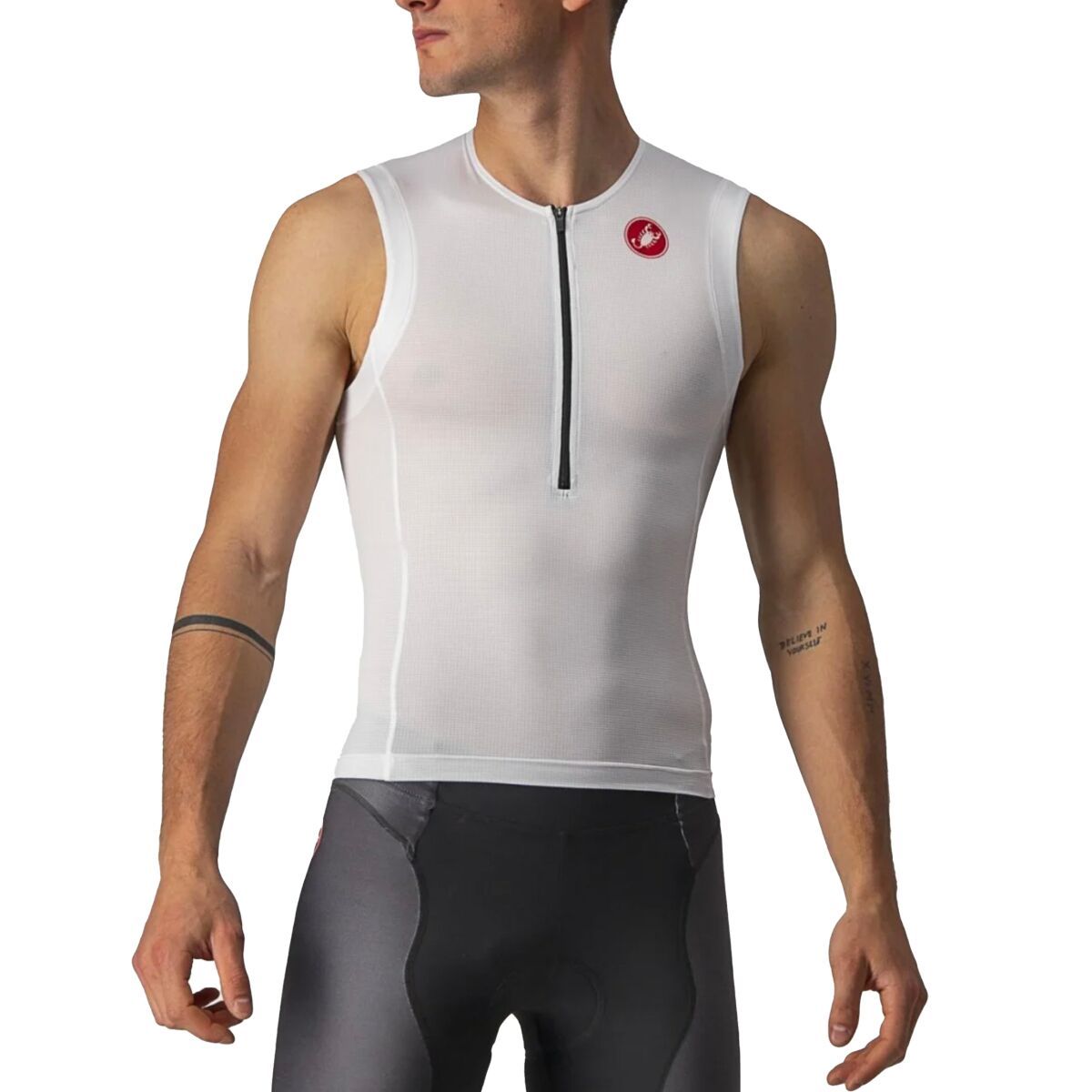 Castelli Free Tri 2 Sleeveless Top - Men's White/Black2, XXL