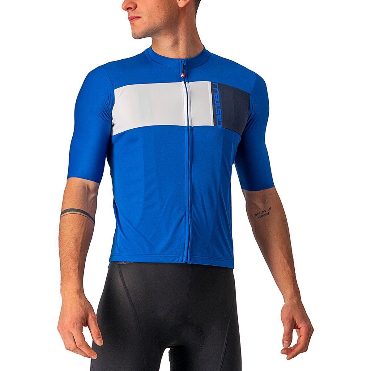 Castelli Prologo 7 Jersey - Men's Azzurro Italia/Ivory/Savile Blue, L