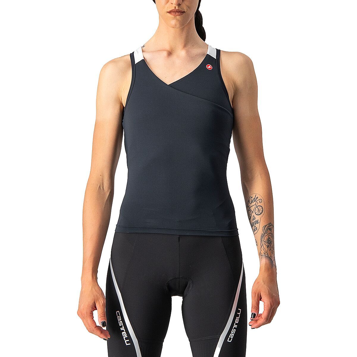 Image of Castelli Solaris Top Jersey - Women's Light Black/White, S