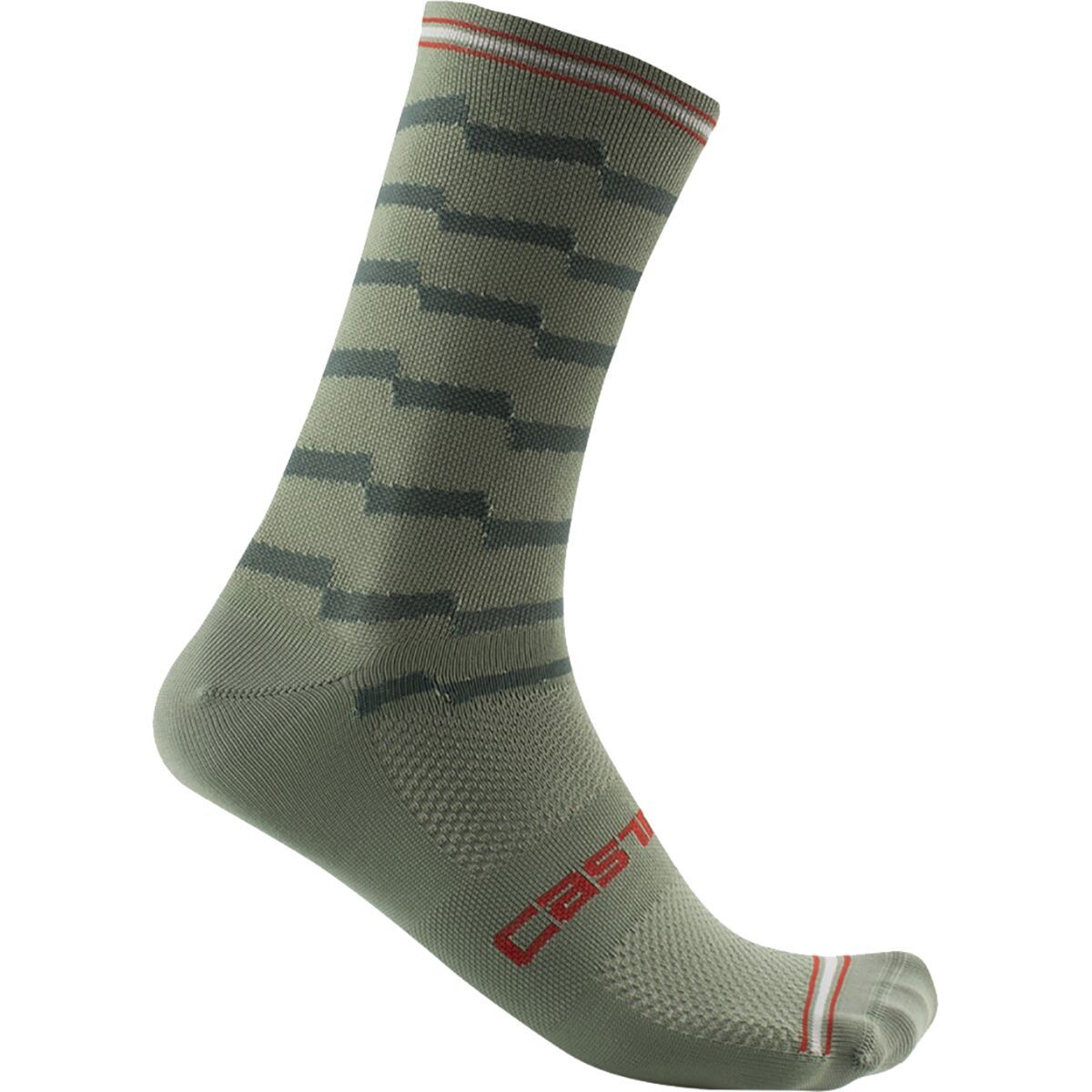 Castelli Unlimited 18 Sock Defender Green, S/M