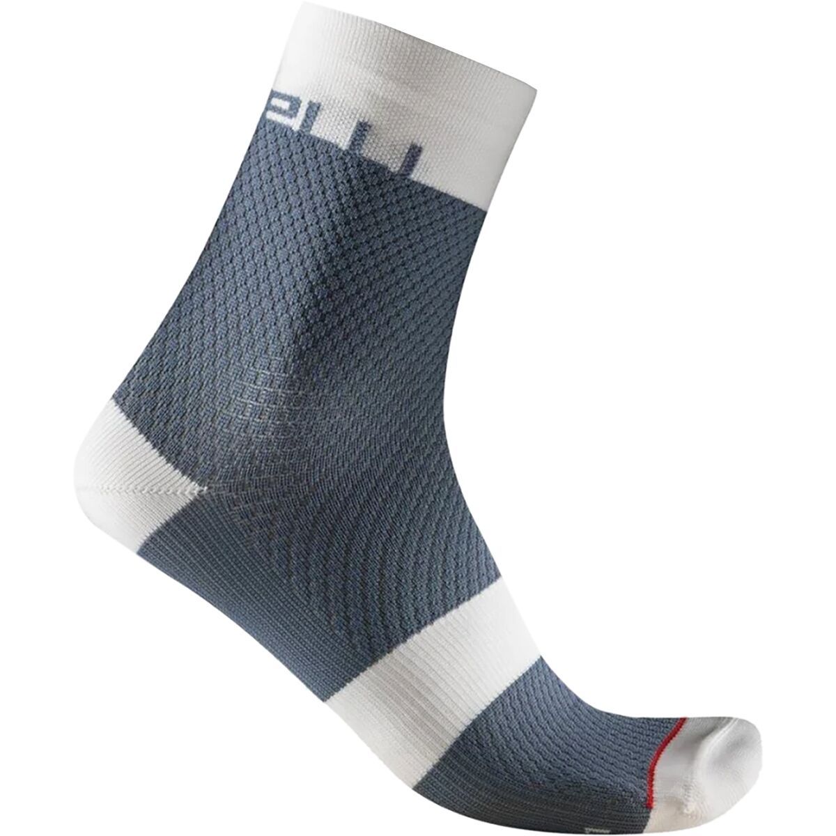 Castelli Velocissima 12 Sock - Women's Light Steel Blue/Ivory, L/XL