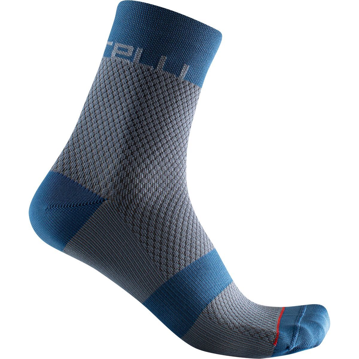 Castelli Velocissima 12 Sock - Women's Light Steel Blue/Moonlit Ocean, S/M