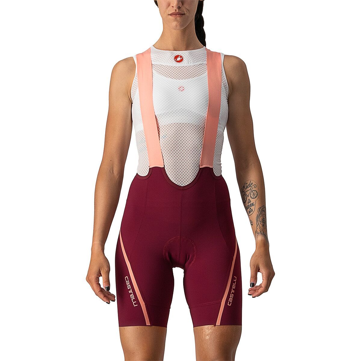 Castelli Velocissima 3 Bib Short - Women's Bordeaux/Blush, M