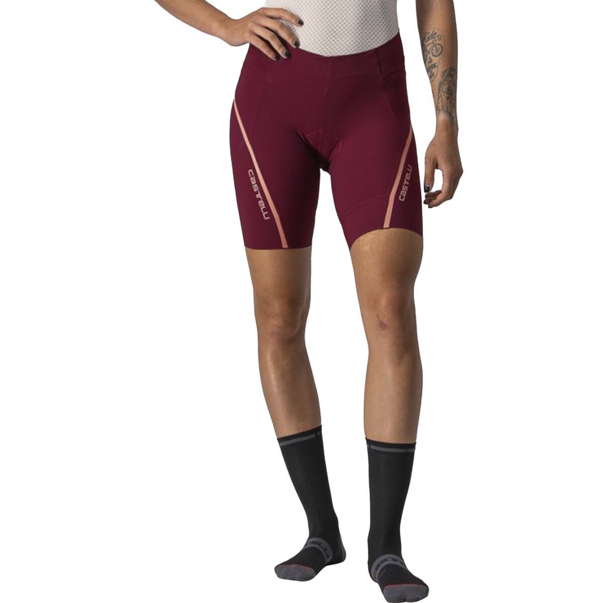 Castelli Velocissima 3 Short - Women's Bordeaux/Blush, L