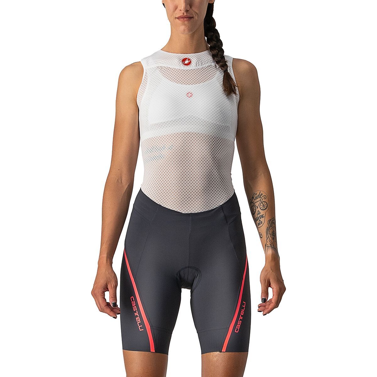 Castelli Velocissima 3 Short - Women's Dark Gray/Brilliant Pink, XS