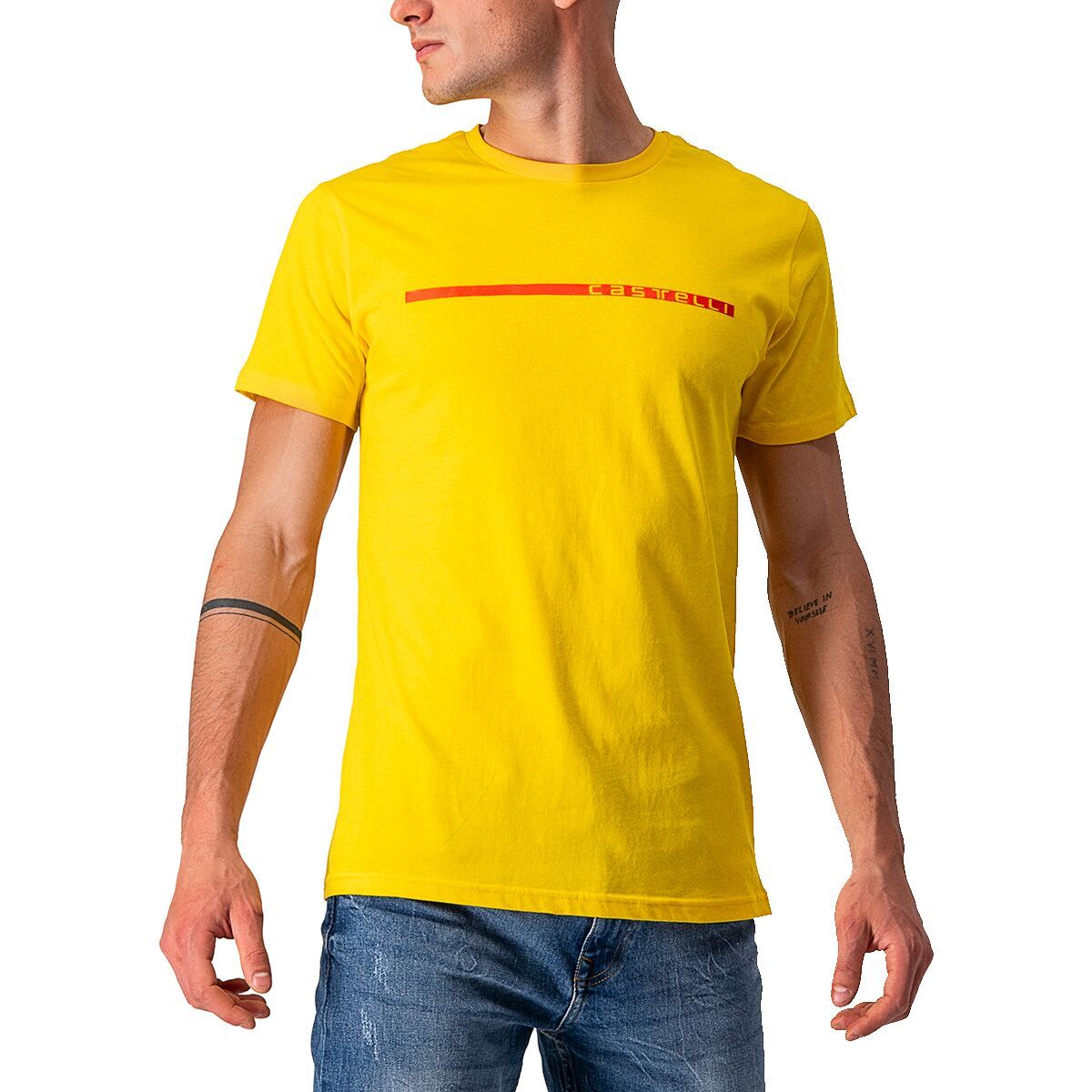 Castelli Ventaglio T-Shirt - Men's Yellow/Black, M