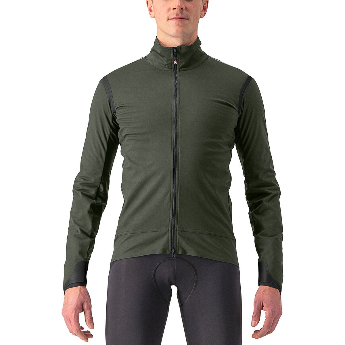 Castelli Alpha Ultimate Insulated Jacket - Men's Military Green/Black/Electric Lime, L