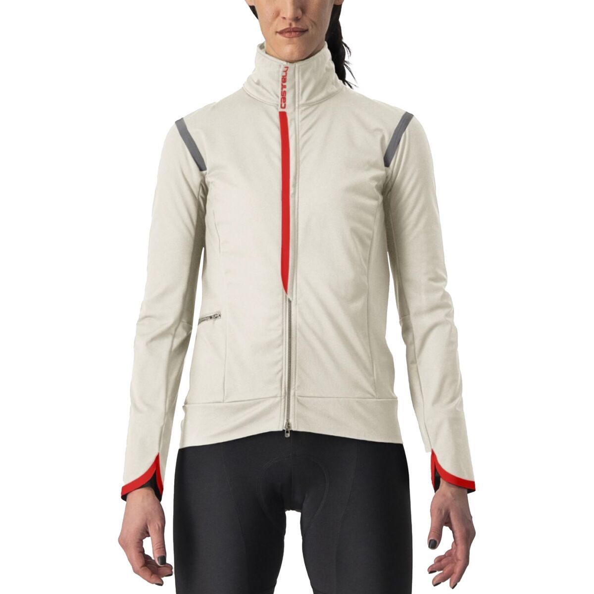 Castelli Alpha Ultimate Insulated Jacket - Women's Chalk/Red, M