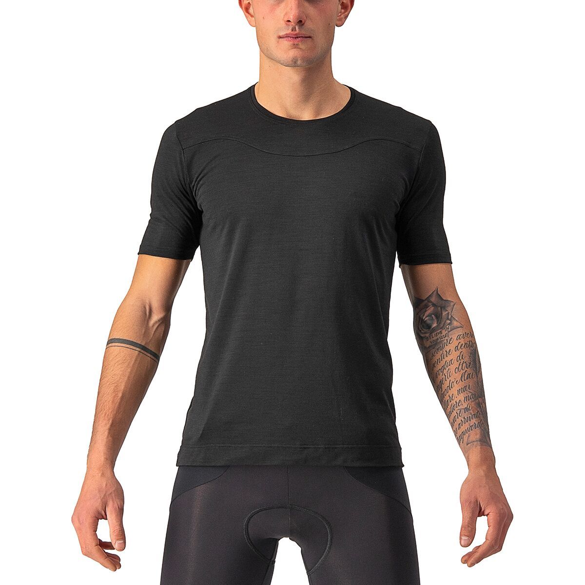 Image of Castelli Bandito Wool Short-Sleeve Baselayer - Men's Black, XL