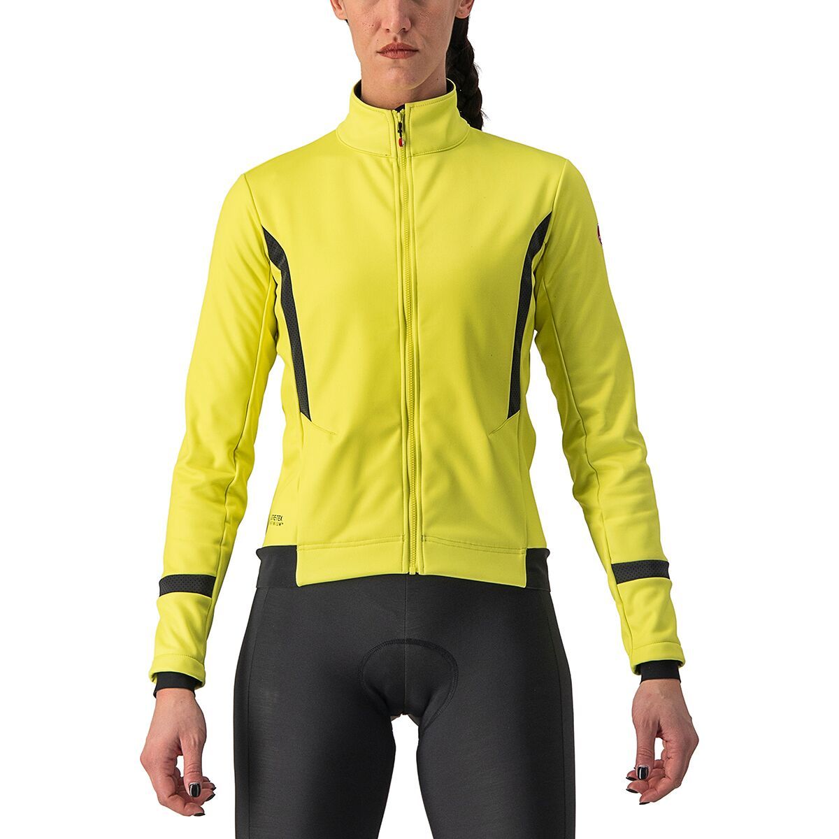 Castelli Dinamica Jacket - Women's Brilliant Yellow/Dark Gray Reflex, XS