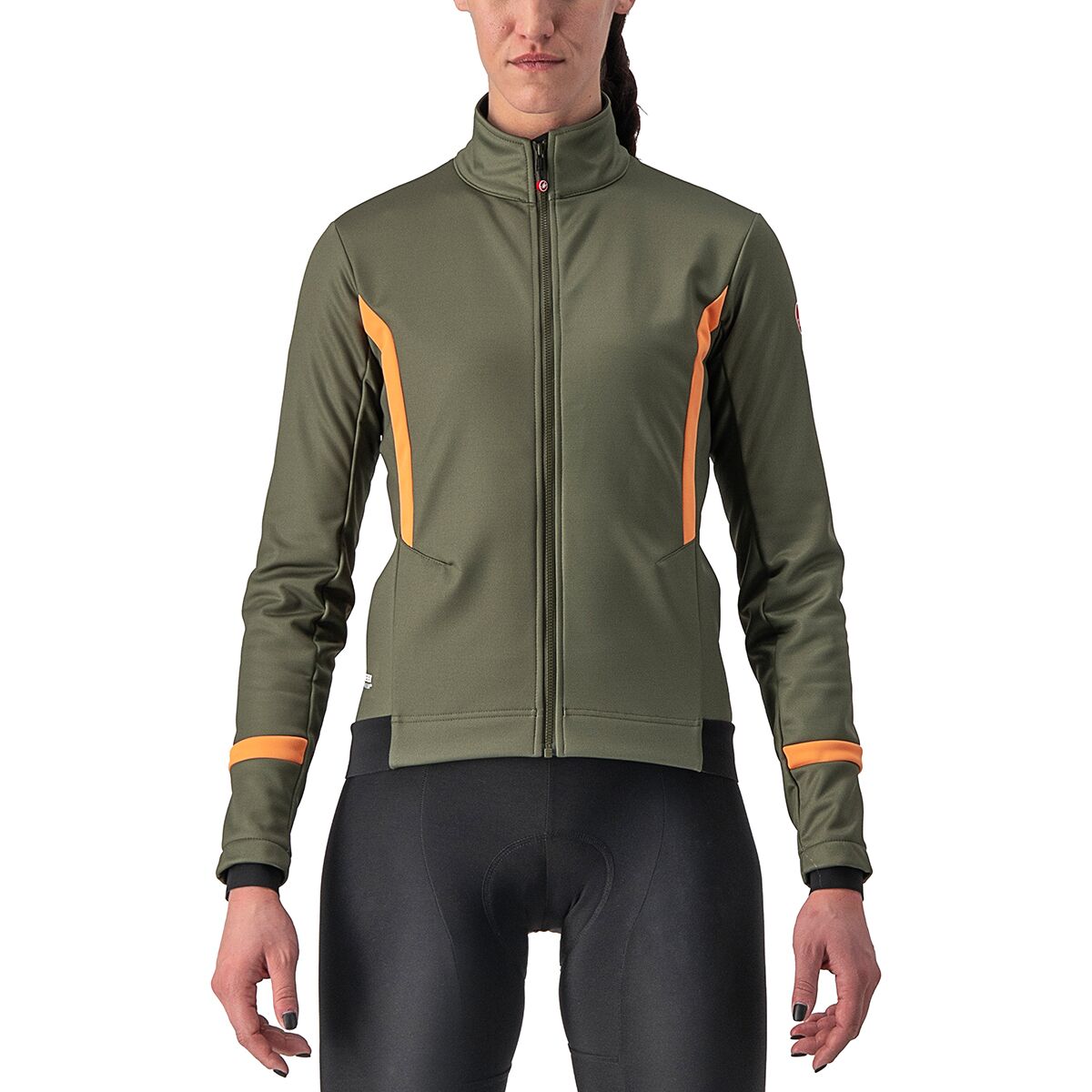 Castelli Castelli Dinamica Jacket - Women's Military Green/Melon, M