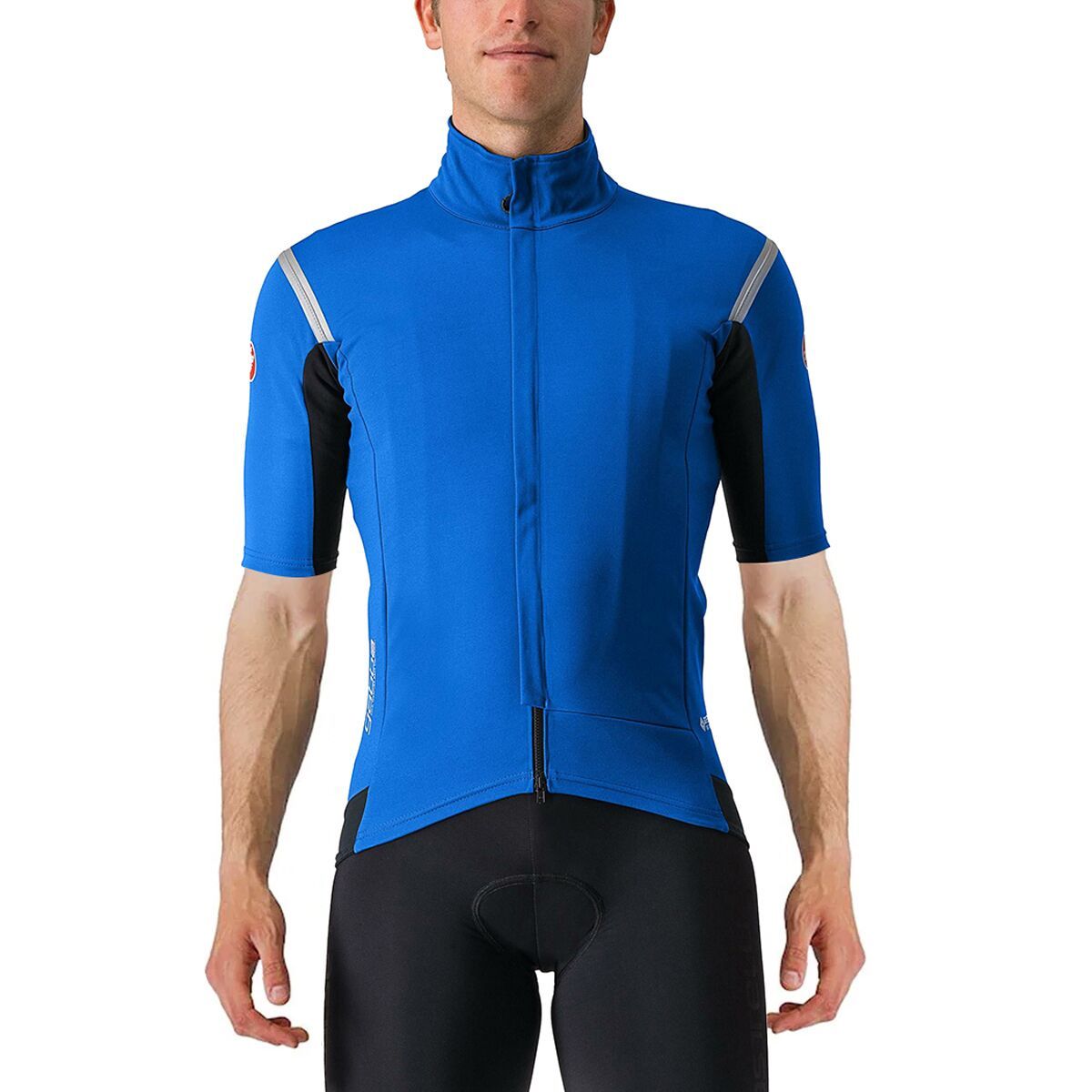 Image of Castelli Gabba RoS Jersey - Men's Azzurro Italia/Silver Reflex, L