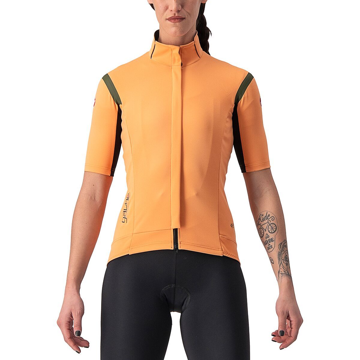 Image of Castelli Gabba RoS Jersey - Women's Melon/Military Green, XS