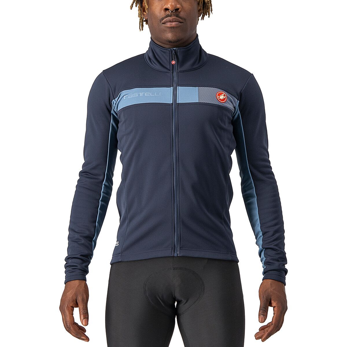 Castelli Mortirolo 6S Jacket - Men's Savile Blue/Steel Blue/Silver Reflex, XL