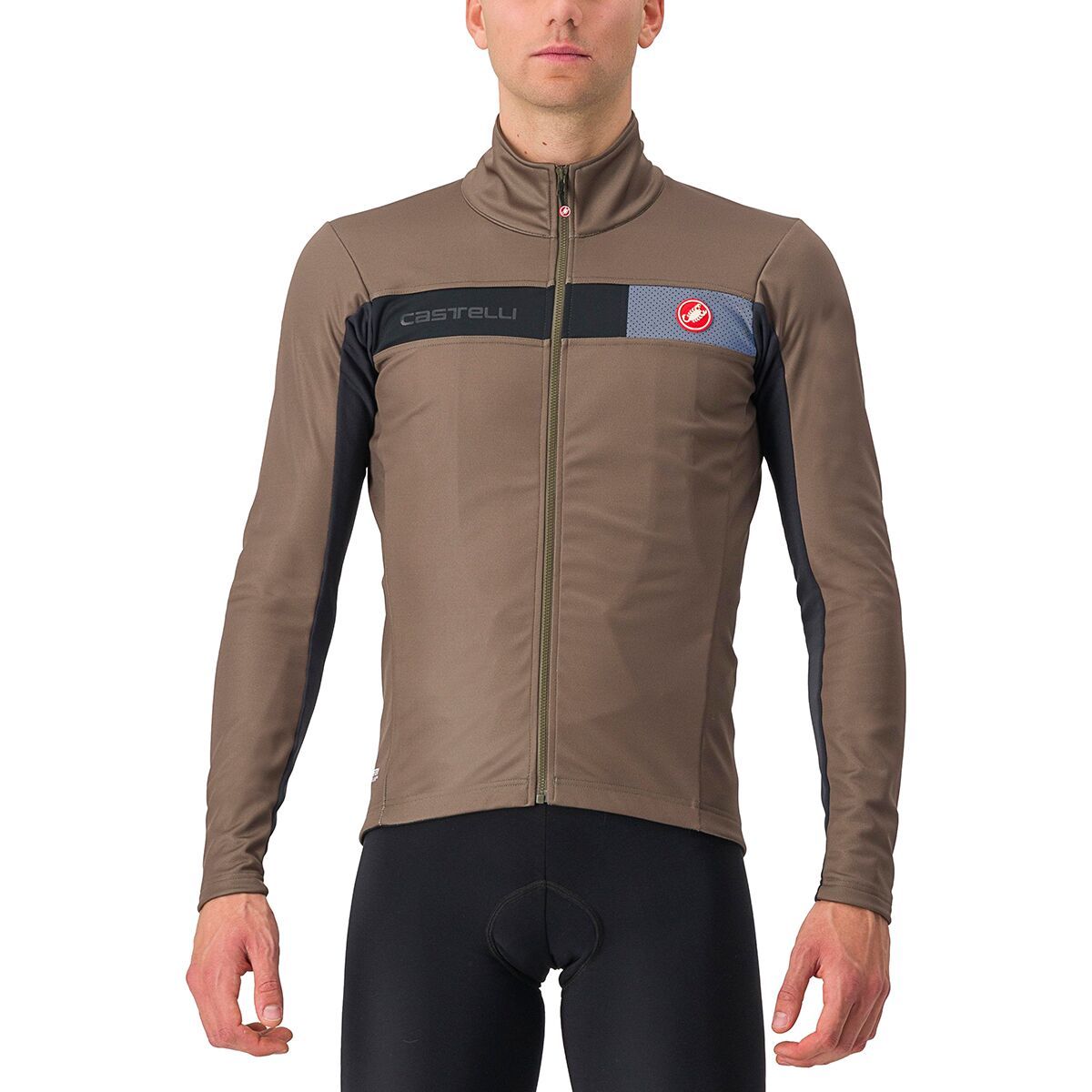 Image of Castelli Mortirolo 6S Jacket - Men's Tarmac/Black/Silver Reflex, M