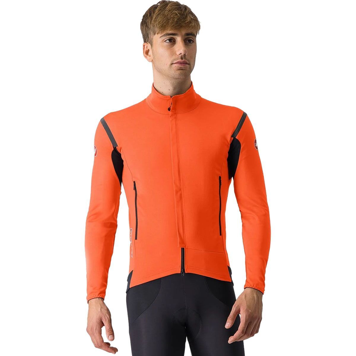 Image of Castelli Perfetto RoS 2 Jacket - Men's Brilliant Orange/Silver Reflex, L