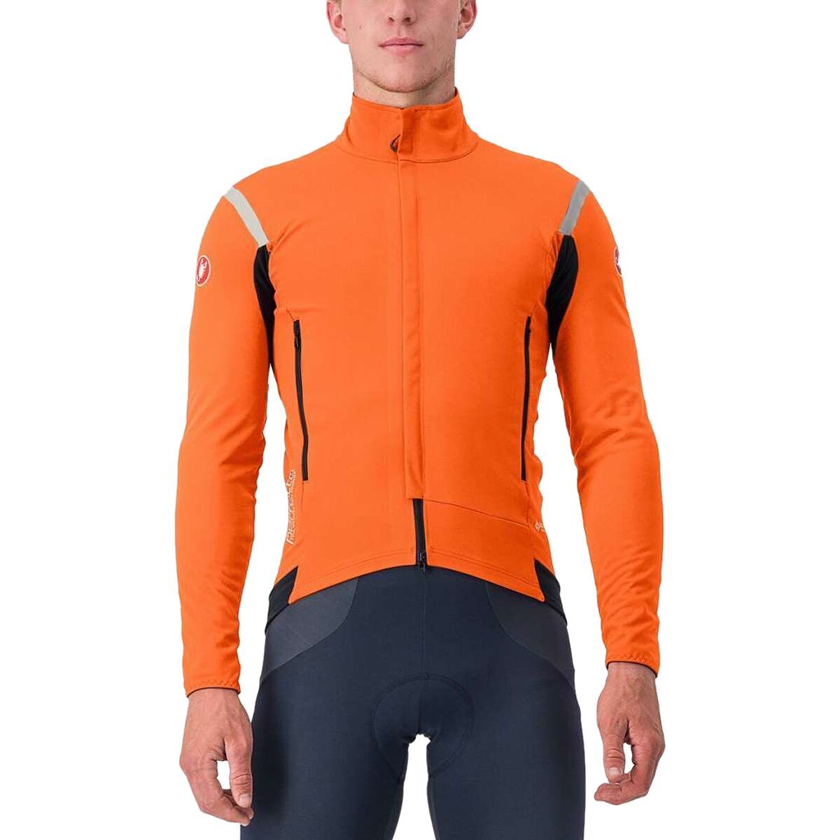 Castelli Perfetto RoS 2 Jacket - Men's Red Orange/Dark Gray, M