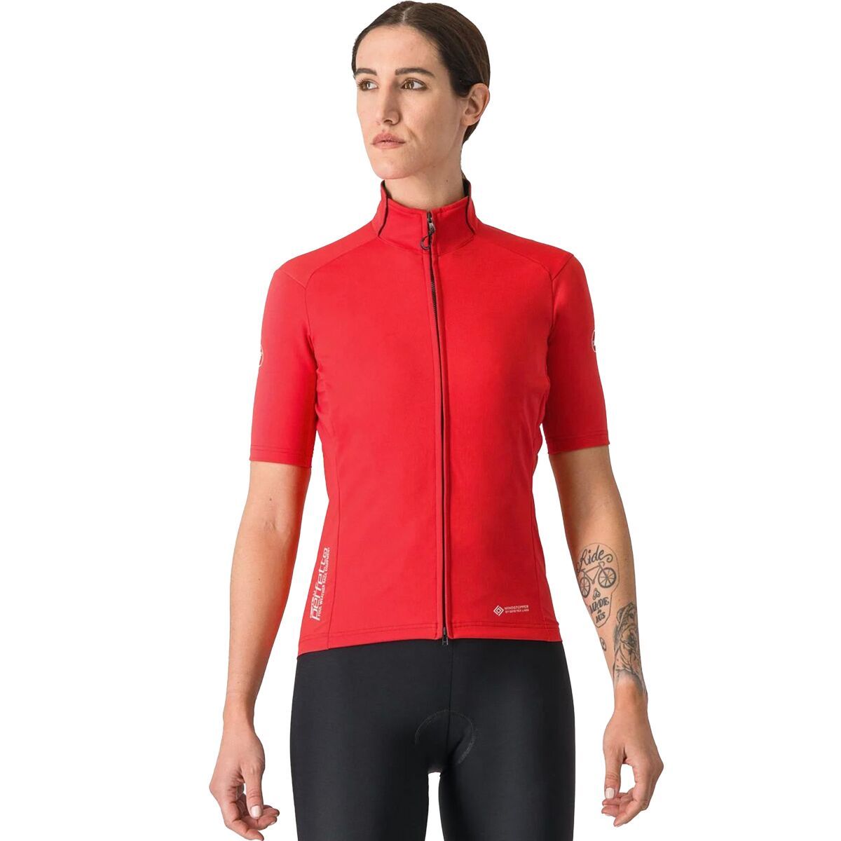 Image of Castelli Perfetto RoS 2 Wind Short-Sleeve Jersey - Women's Hibiscus, XS