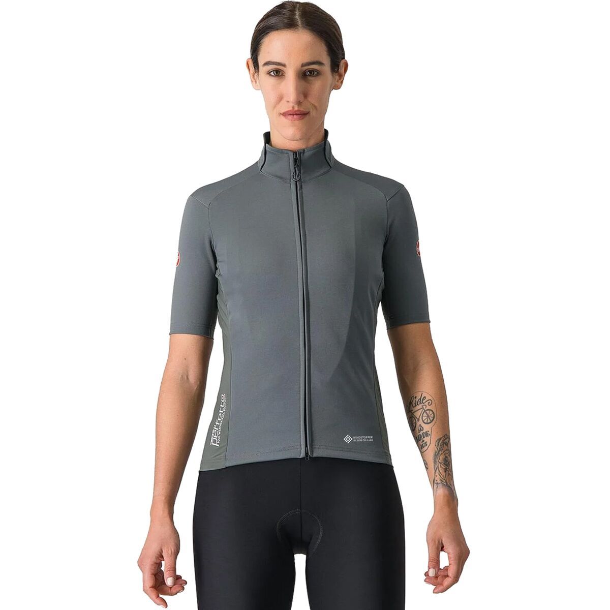 Image of Castelli Perfetto RoS 2 Wind Short-Sleeve Jersey - Women's Urban Gray, S