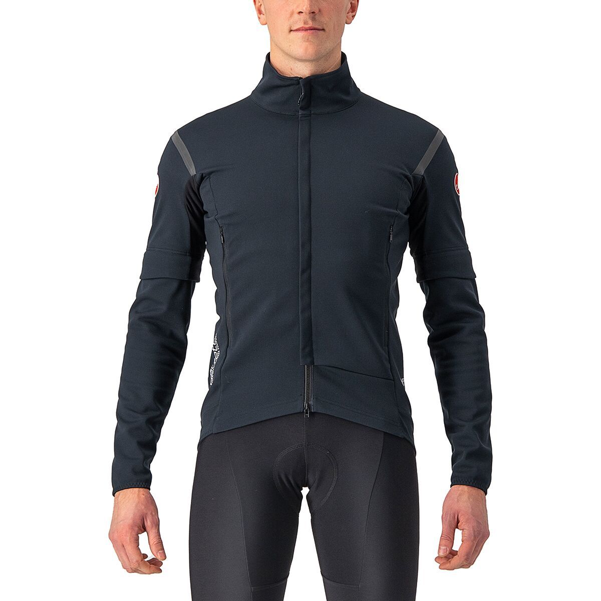 Image of Castelli Perfetto RoS Convertible Jacket - Men's Light Black/Black Reflex, M
