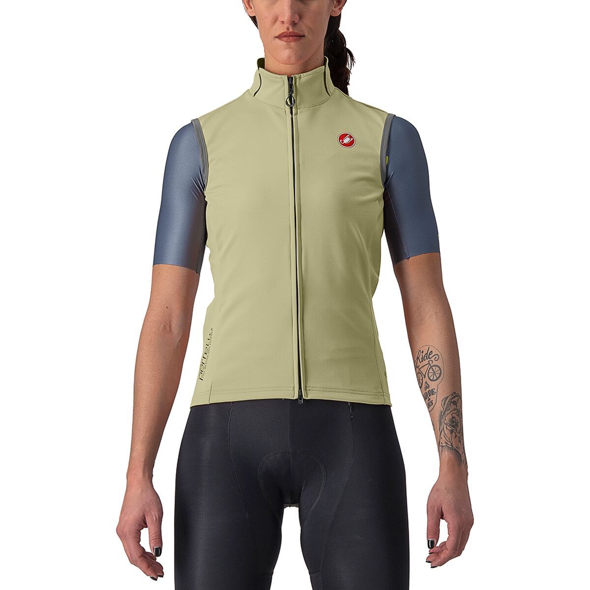 Castelli Perfetto RoS Vest - Women's Green Tea/Chalk, XS