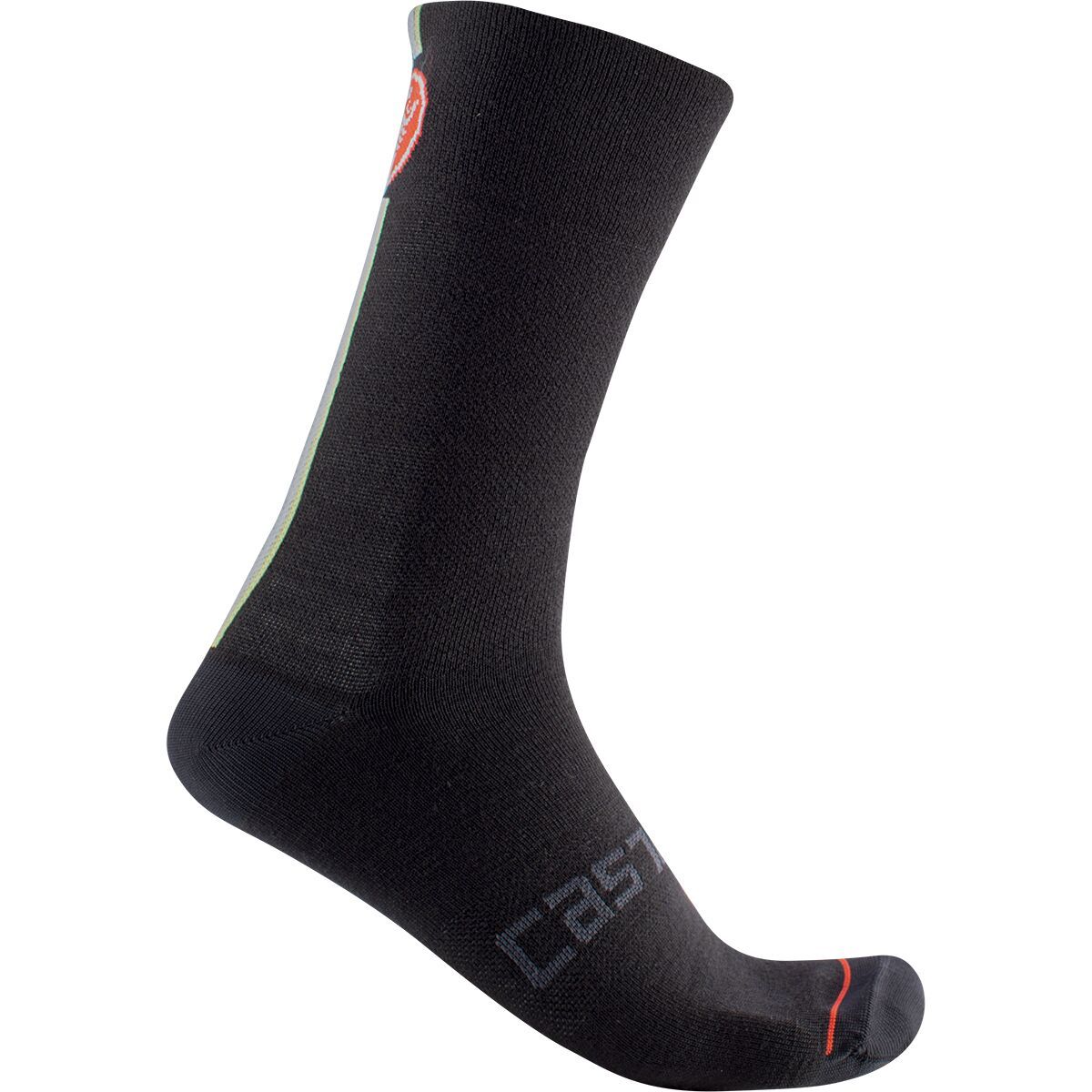 Castelli Racing Stripe 18 Sock Black, S/M