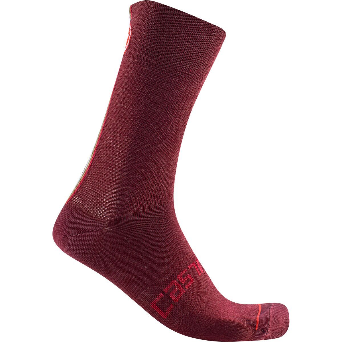 Castelli Racing Stripe 18 Sock Bordeaux, S/M