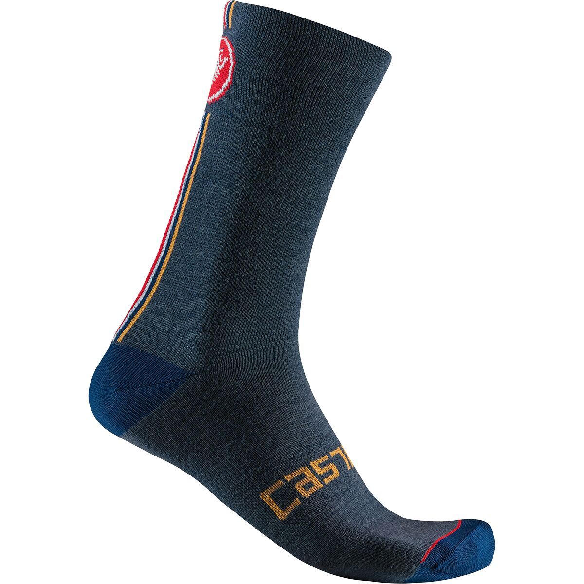 Castelli Racing Stripe 18 Sock Twilight Blue, L/XL