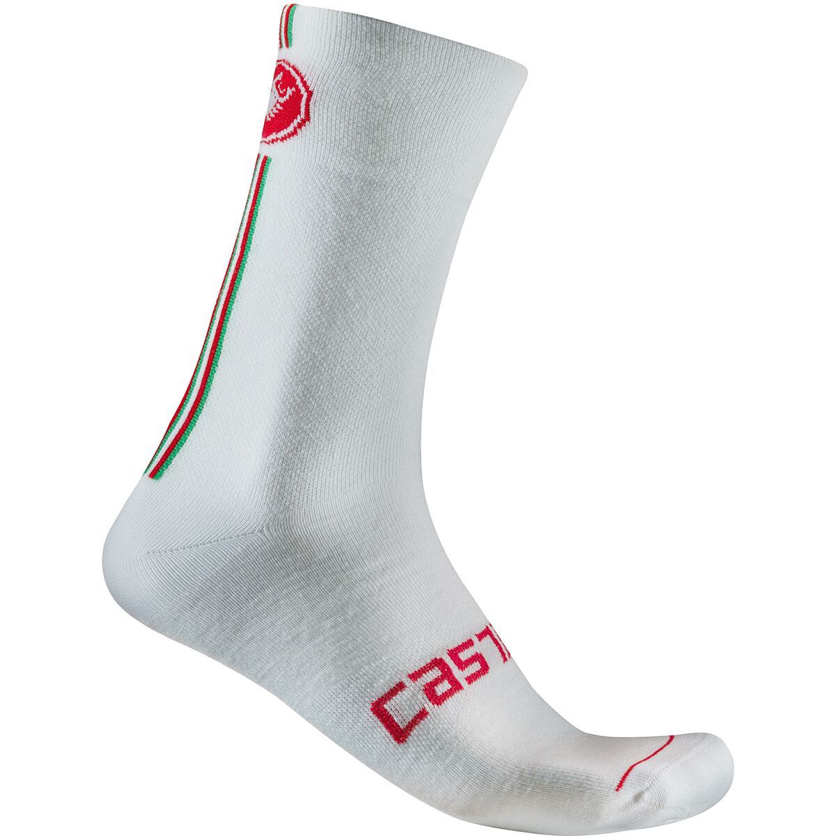 Castelli Racing Stripe 18 Sock White, XXL