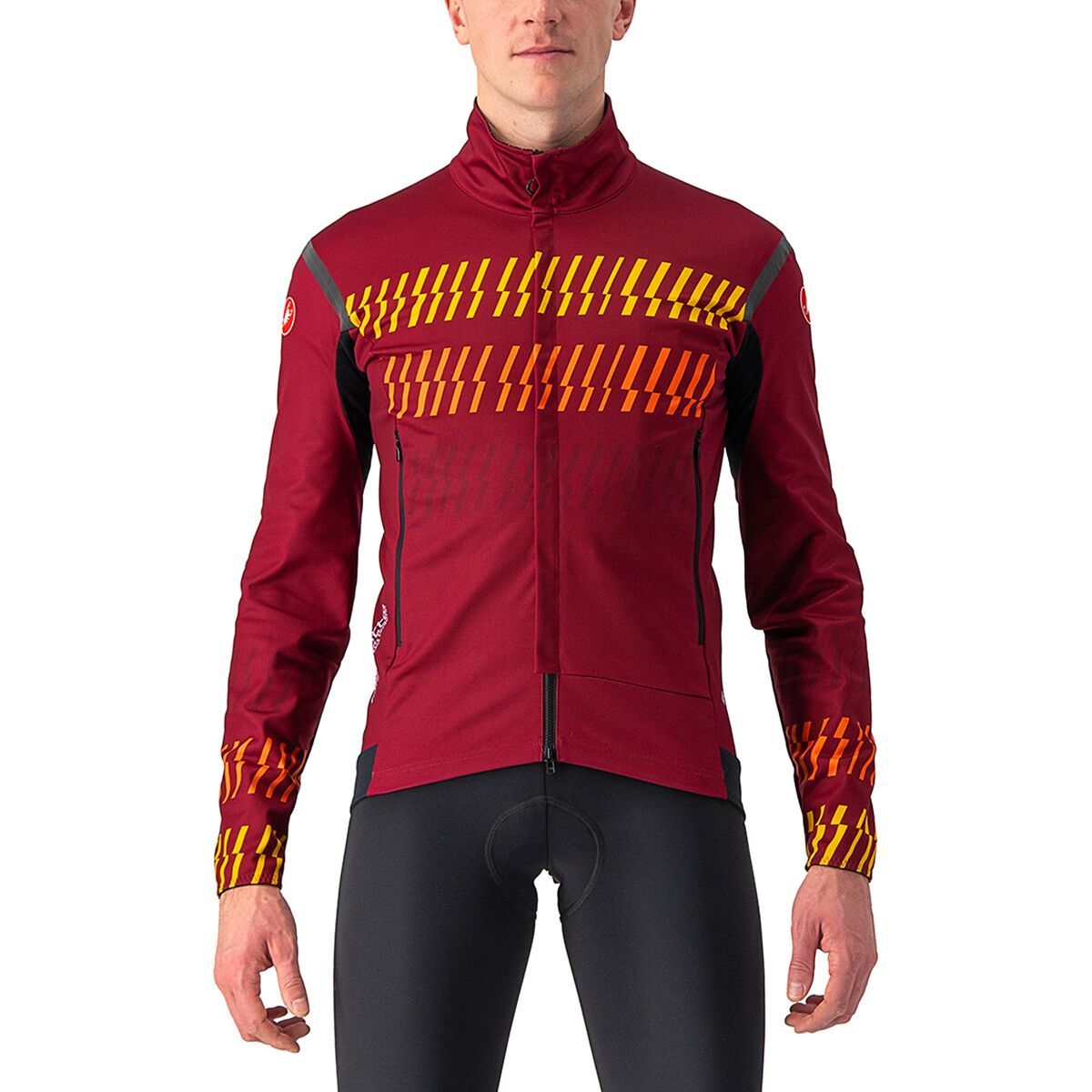 Castelli Unlimited Perfetto RoS 2 Jacket - Men's Bordeaux/Goldenrod/Orange Rust, M