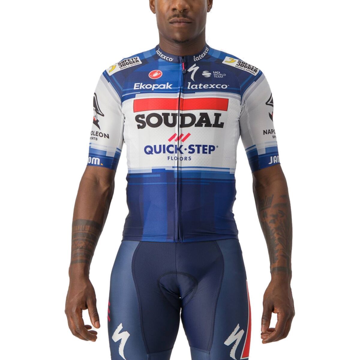 Castelli Quick-Step Aero Race 6.1 Jersey - Men's Dark Blue/White, XXL