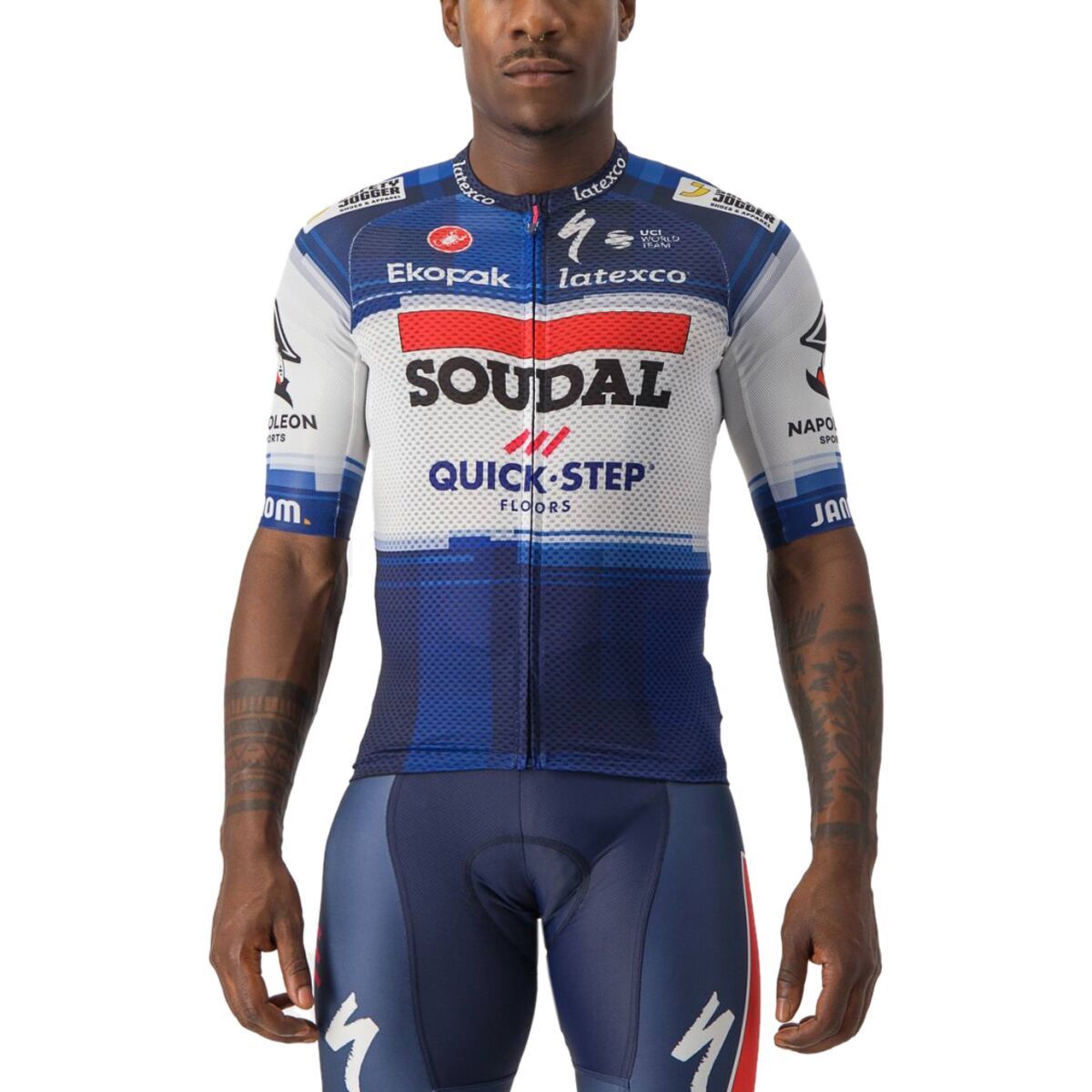 Castelli Quick-Step Climber'S 3.1 Jersey - Men's Dark Blue/White, S