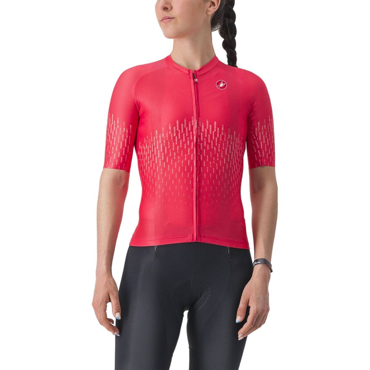Castelli Aero Pro Full-Zip Jersey - Women's Hibiscus, S