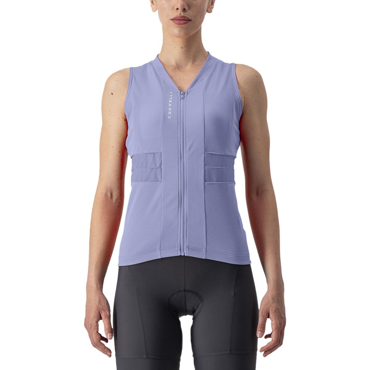Castelli Anima 4 Sleeveless Jersey - Women's Violet Mist/Ivory, XL