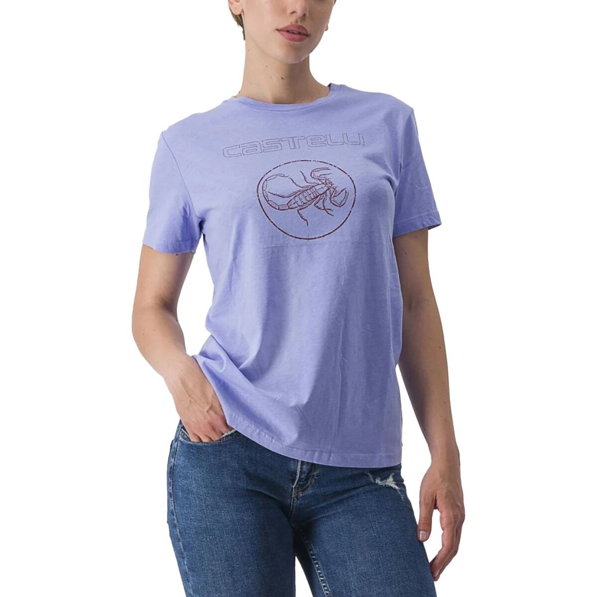 Image of Castelli Pedalare T-Shirt - Women's Violet Mist/Heather, S