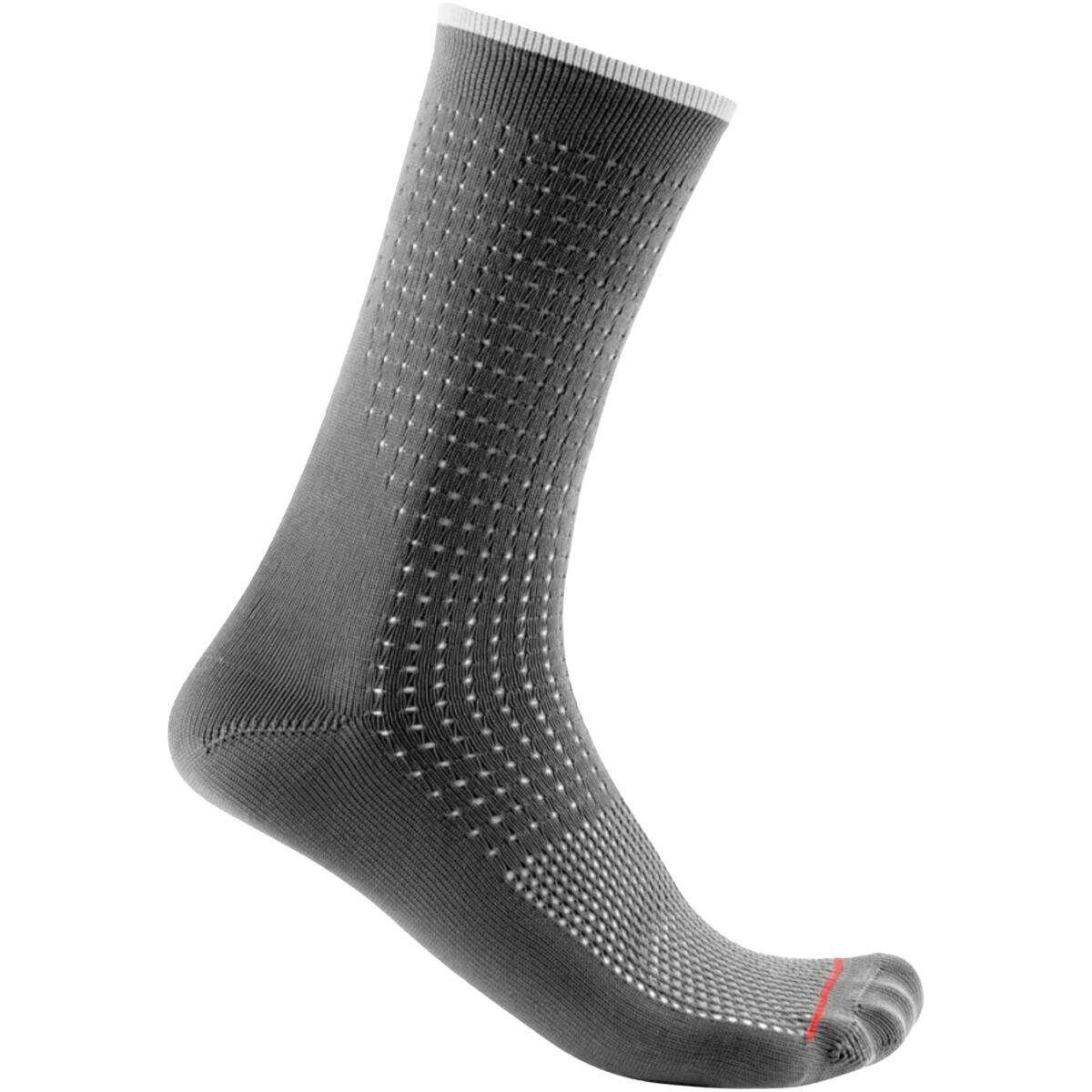 Castelli Premio 18 Sock Gunmetal Gray, S/M