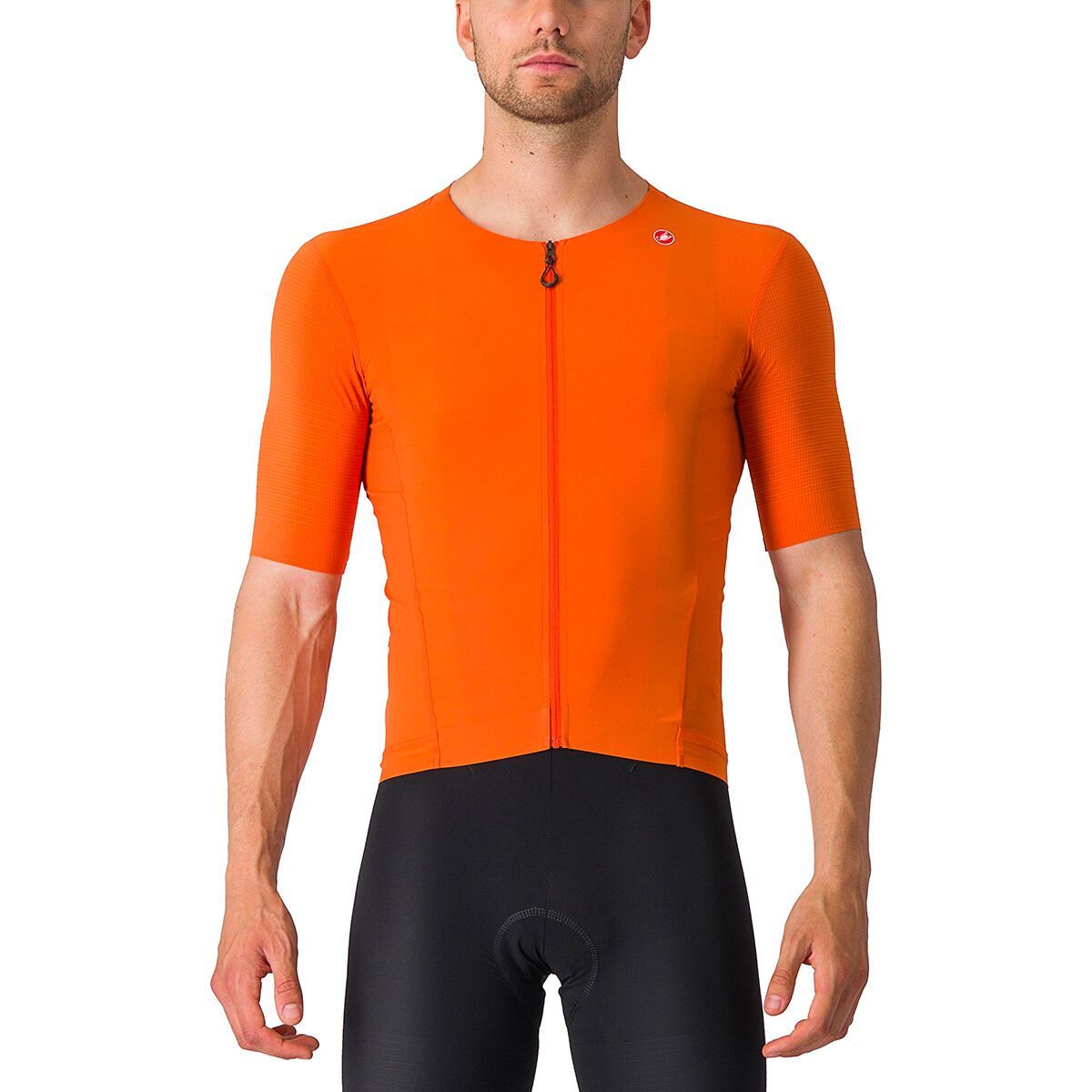 Castelli Premio Black Jersey - Men's Orange Rust, S