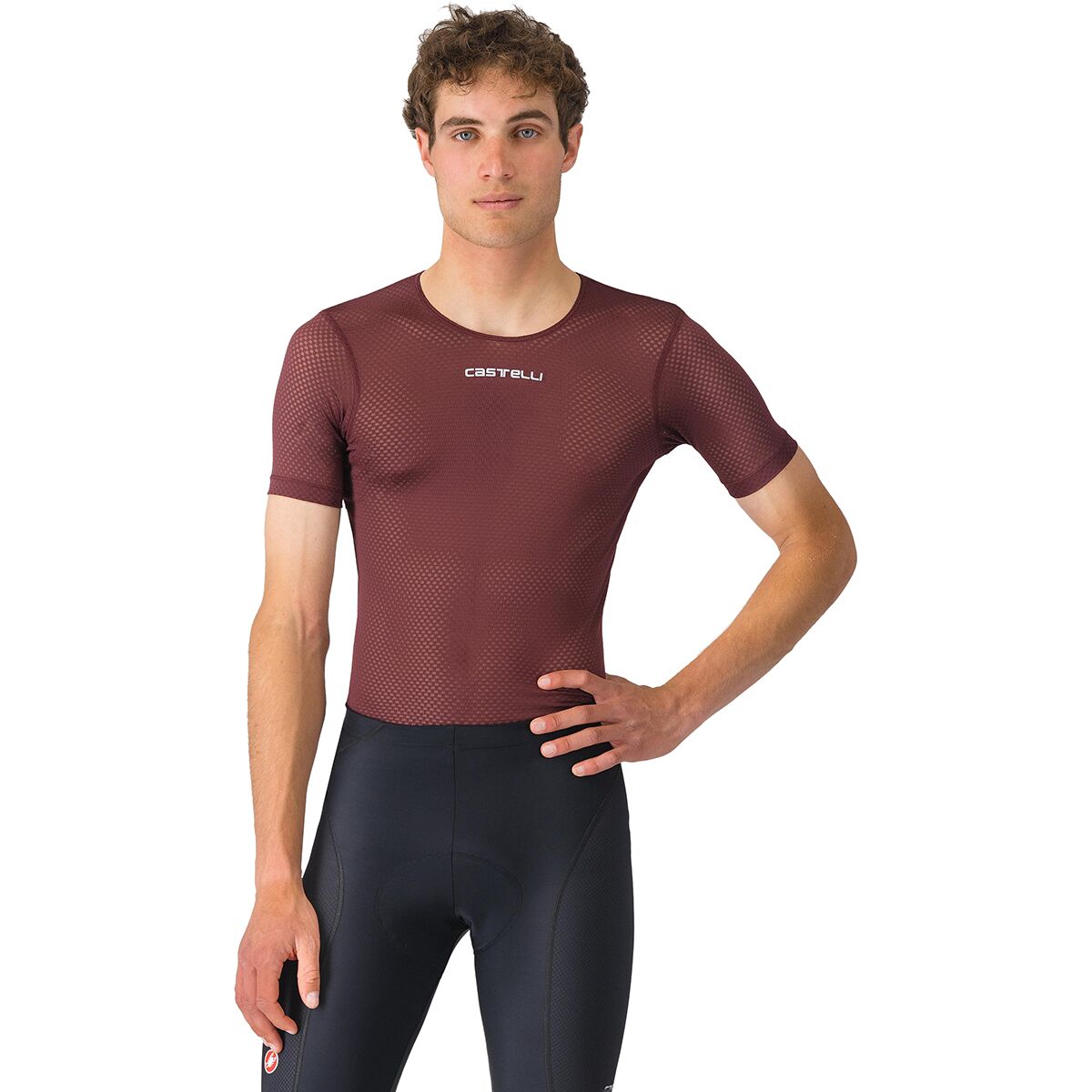 Image of Castelli Pro Mesh 2.0 Short-Sleeve Shirt - Men's Deep Bordeaux, XL