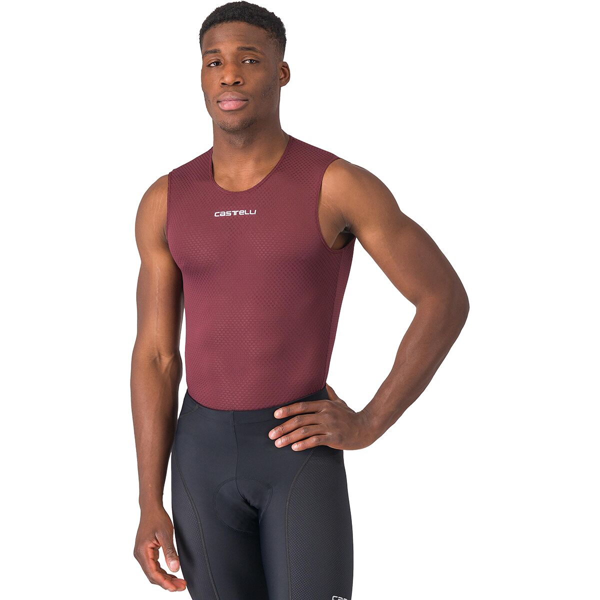 Image of Castelli Pro Mesh 2.0 Sleeveless Baselayer - Men's Deep Bordeaux, XXL