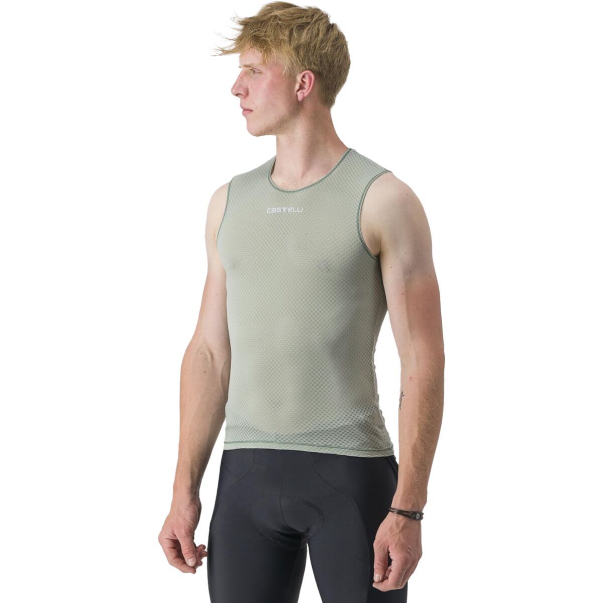 Castelli Pro Mesh 2.0 Sleeveless Baselayer - Men's Defender Green, L