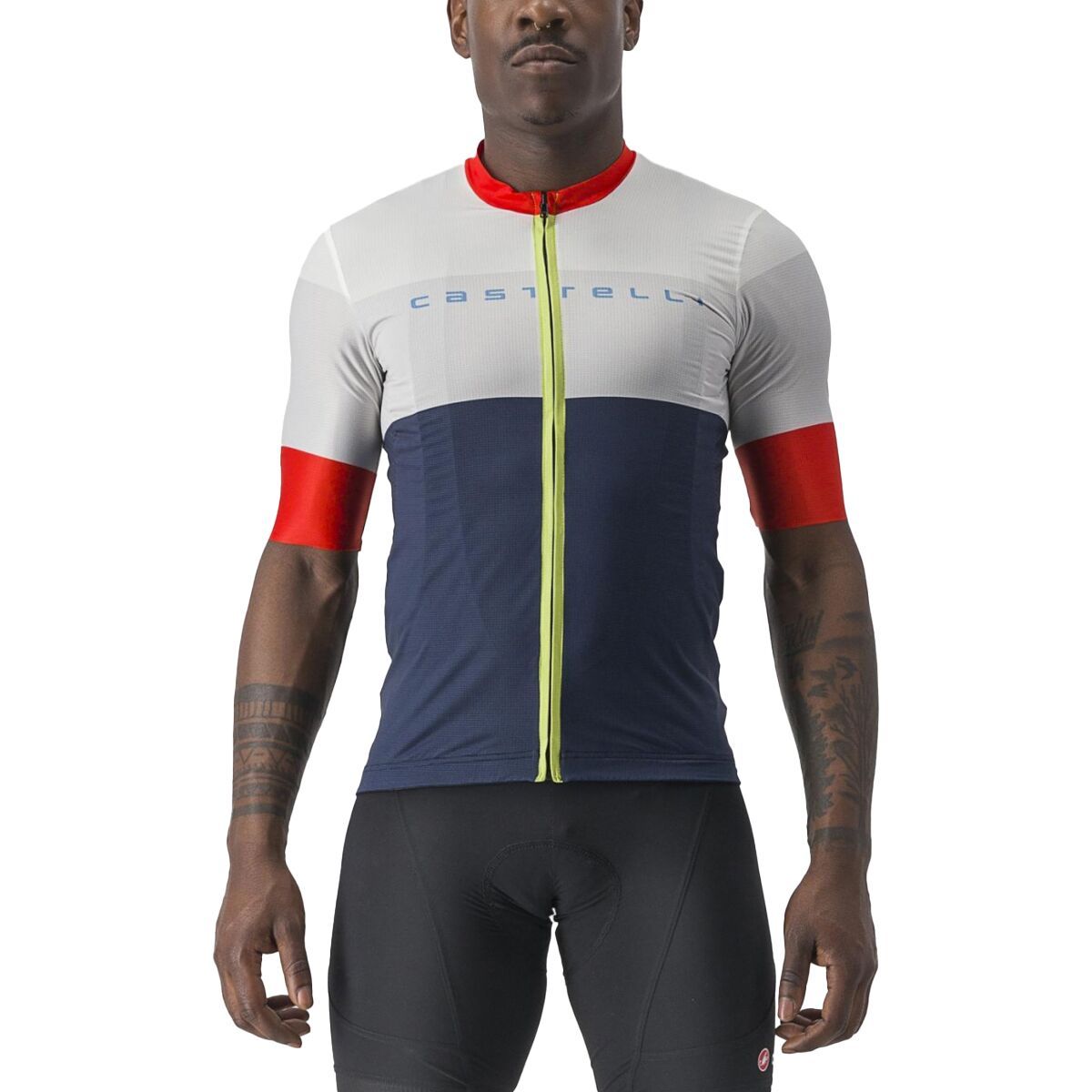 Castelli Sezione Jersey - Men's Belgian Blue/Ivory-Mastice-Fiery Red, 3XL