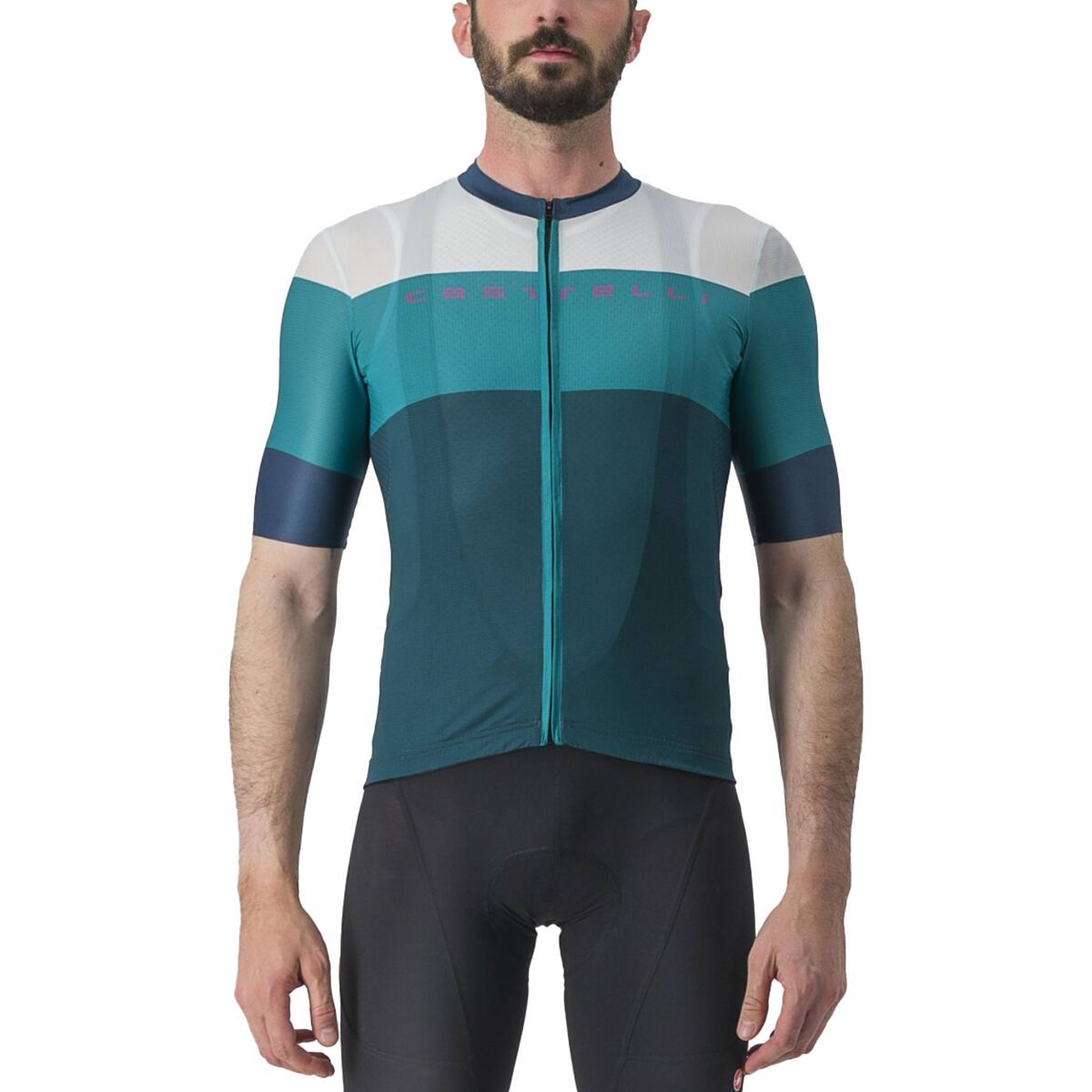 Castelli Sezione Jersey - Men's Deep Teal/Quetzal Green, M