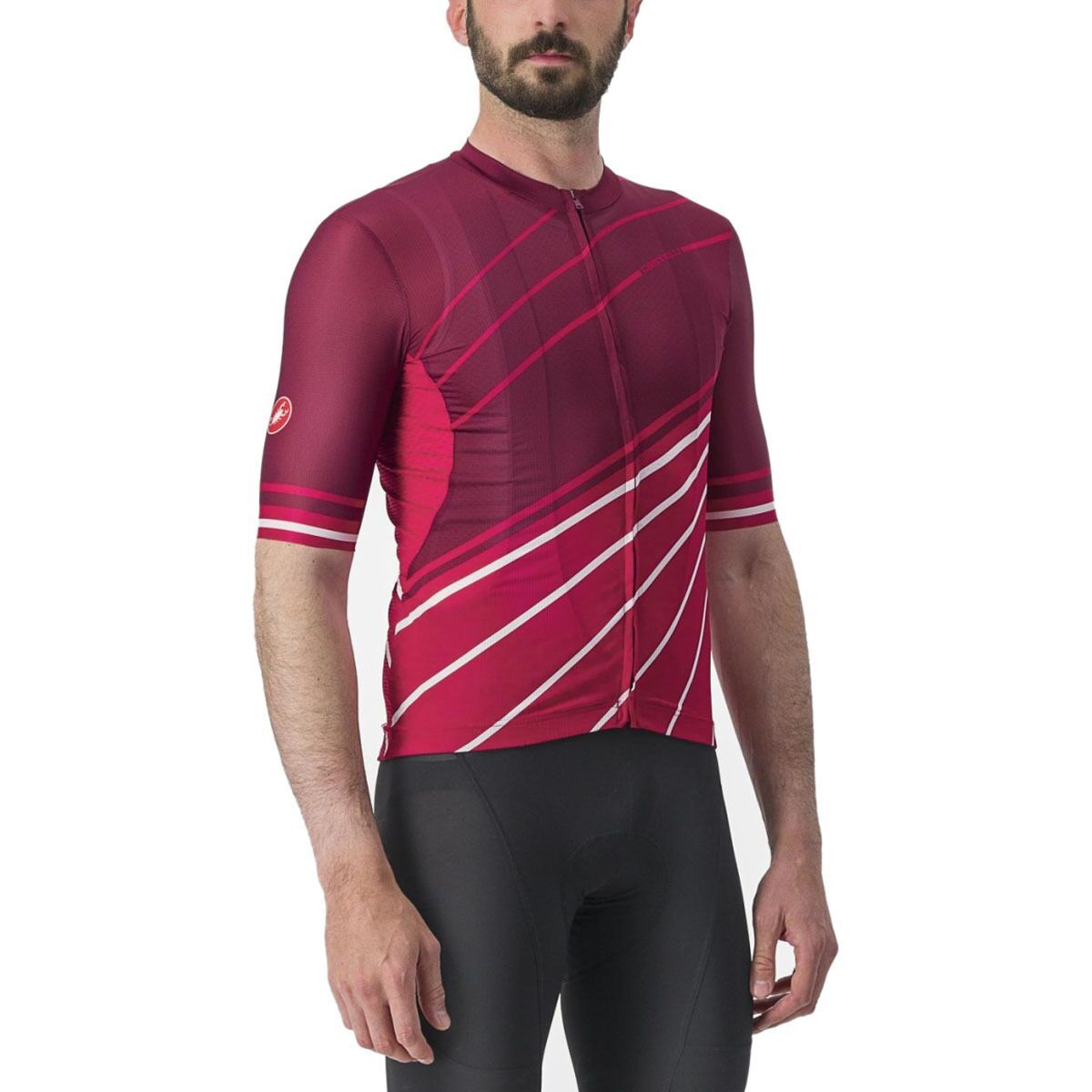 Castelli Speed Strada Jersey - Men's Bordeaux/Persian Red, L