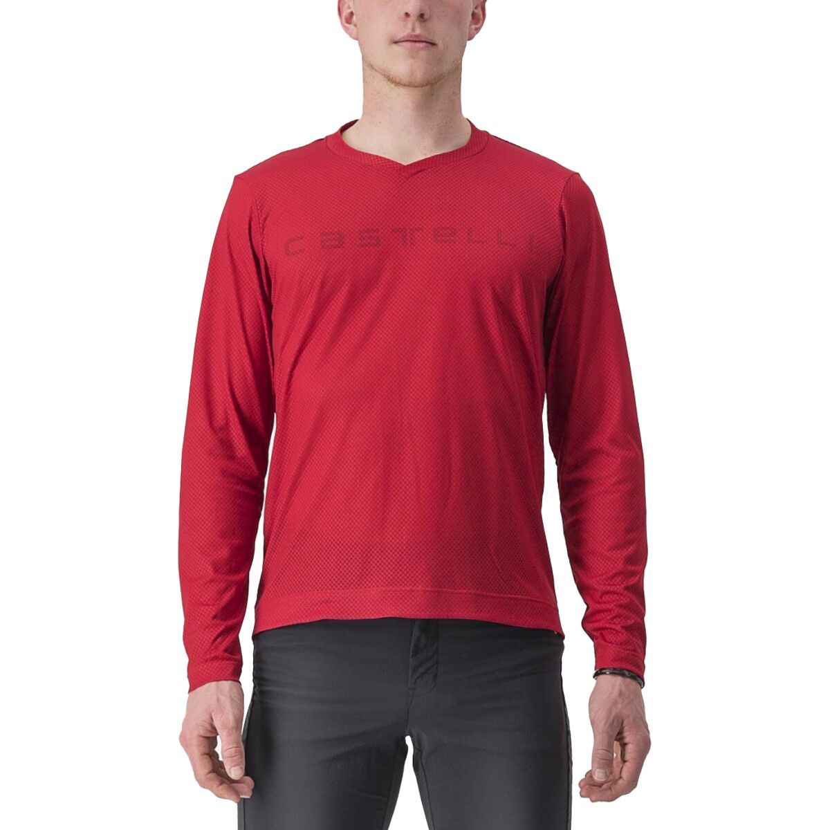 Castelli Trail Tech 2 Long-Sleeve T-Shirt - Men's Dark Red, S
