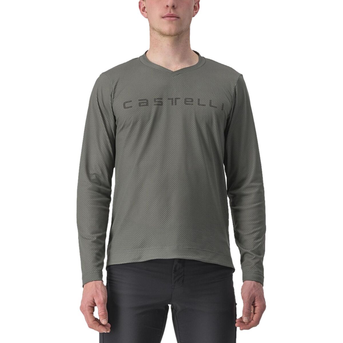 Castelli Trail Tech 2 Long-Sleeve T-Shirt - Men's Forest Gray, XL