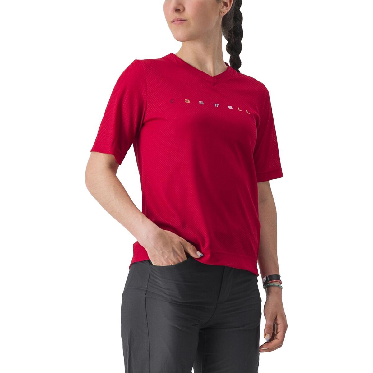 Castelli Trail Tech 2 T-Shirt - Women's Dark Red, S