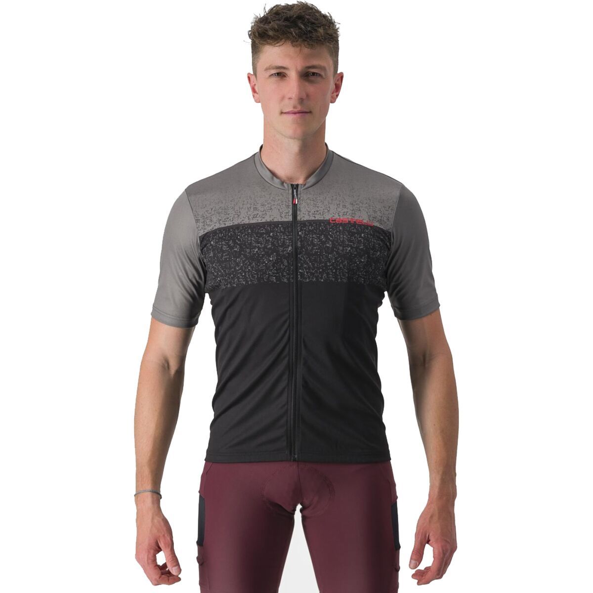 Castelli Unlimited Entrata Jersey - Men's Gunmetal Gray/Black, M