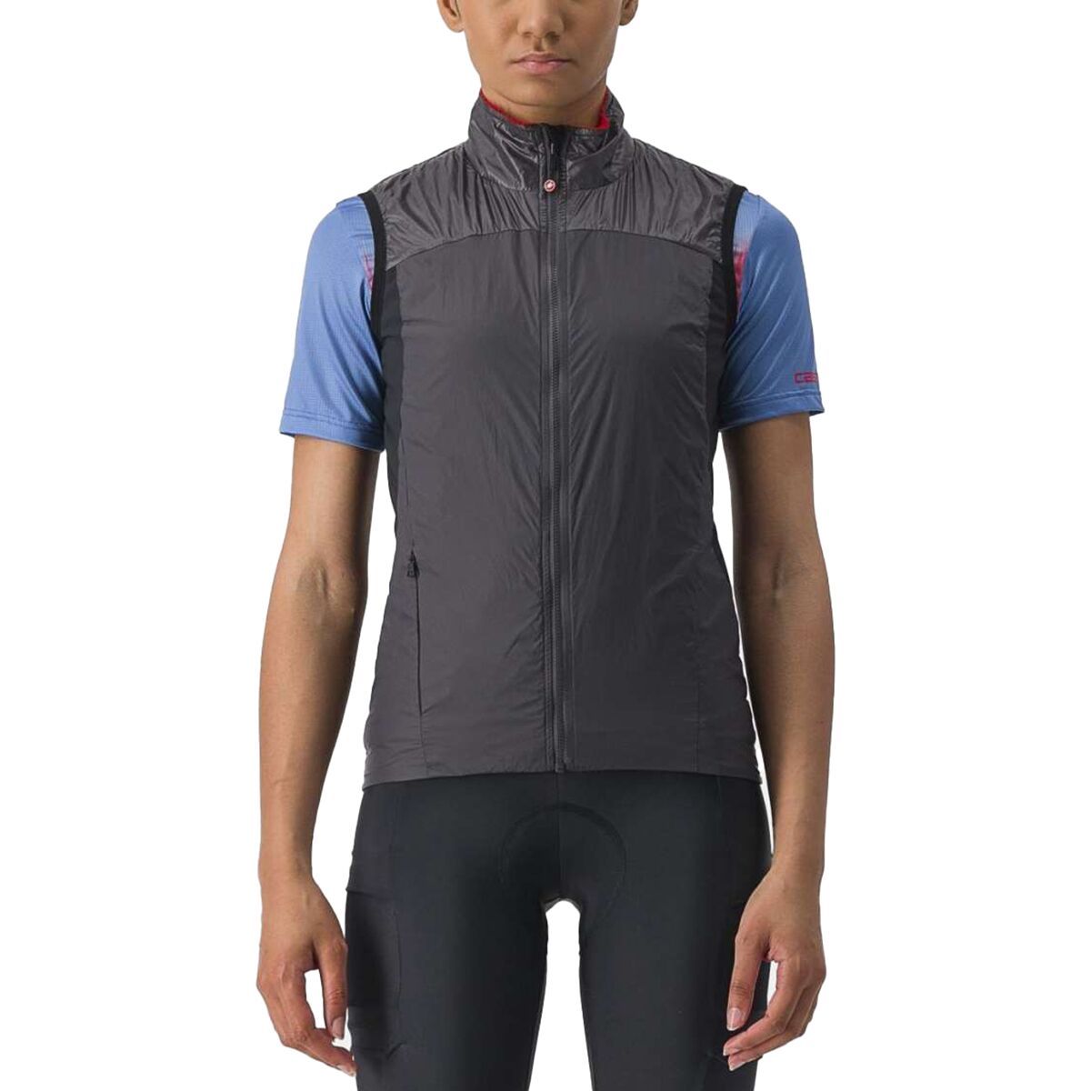 Castelli Castelli Unlimited Puffy Vest - Women's Dark Gray/Red, S